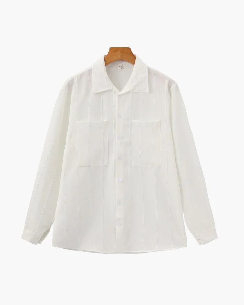 ST Tropez Ribbed Button-Up Shirt
