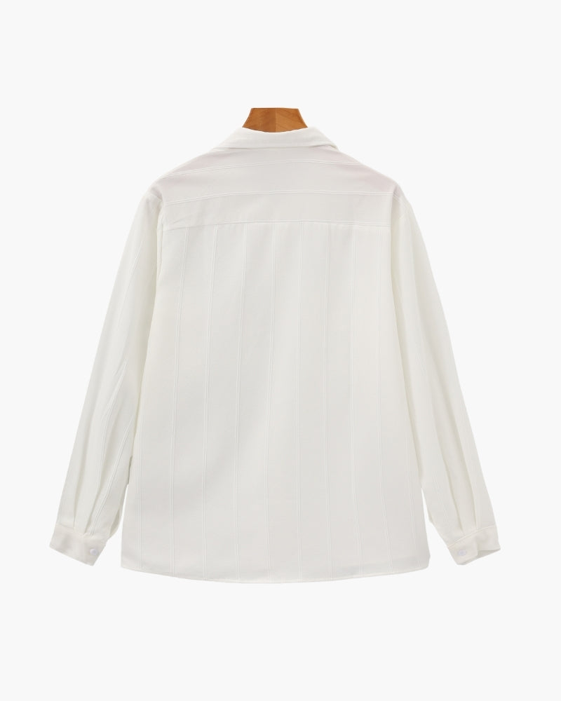 ST Tropez Ribbed Button-Up Shirt