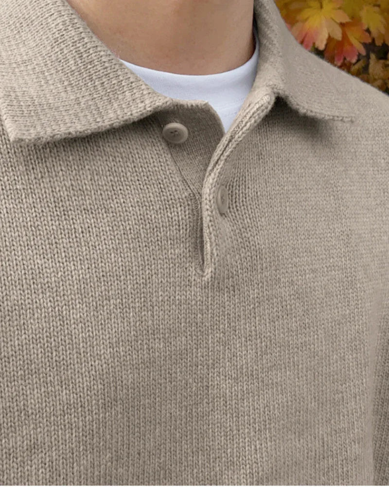 Merino Woolen Button Half Zip