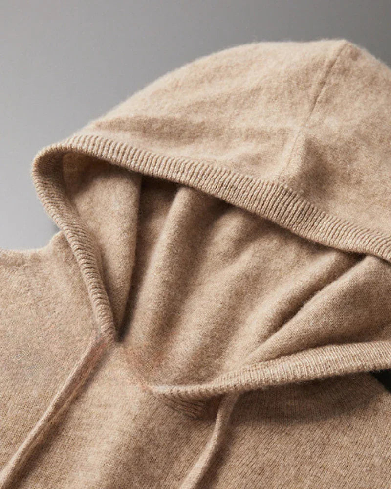 Luxury 100% Cashmere Pullover Hoodie