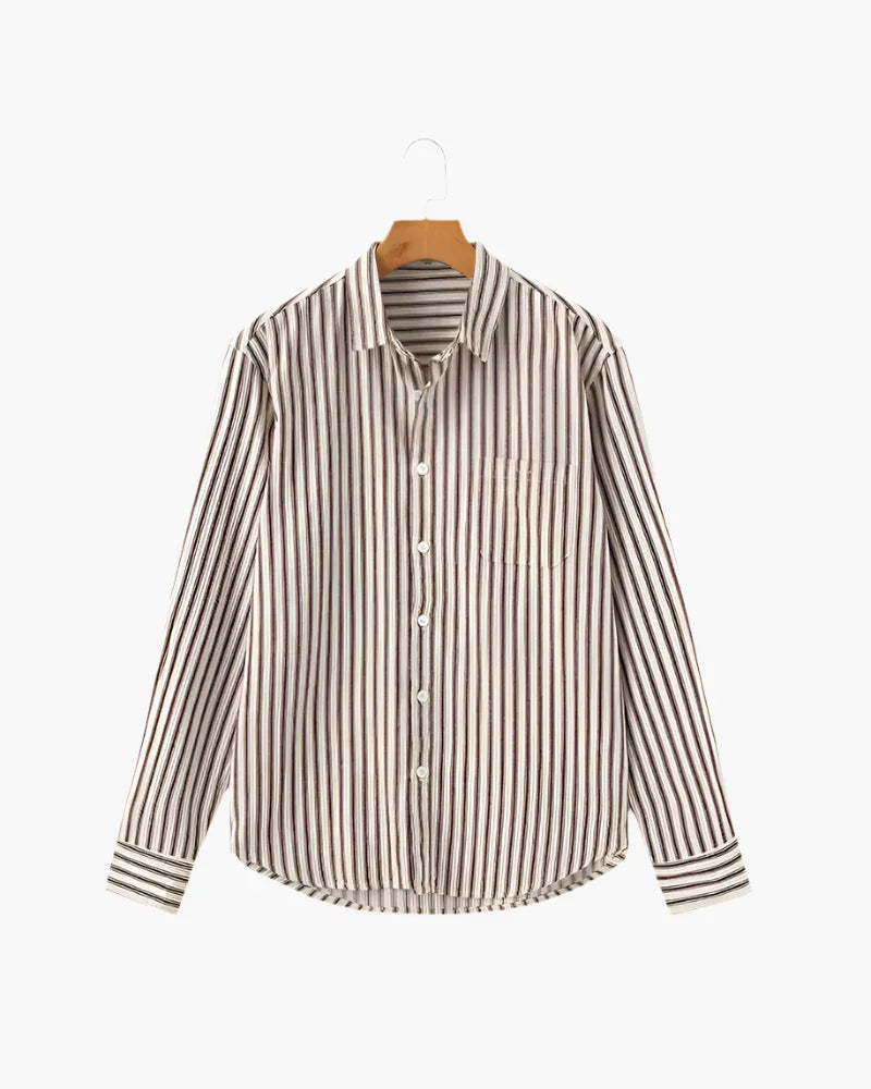 Gentlemen's Striped Button-Up Shirt