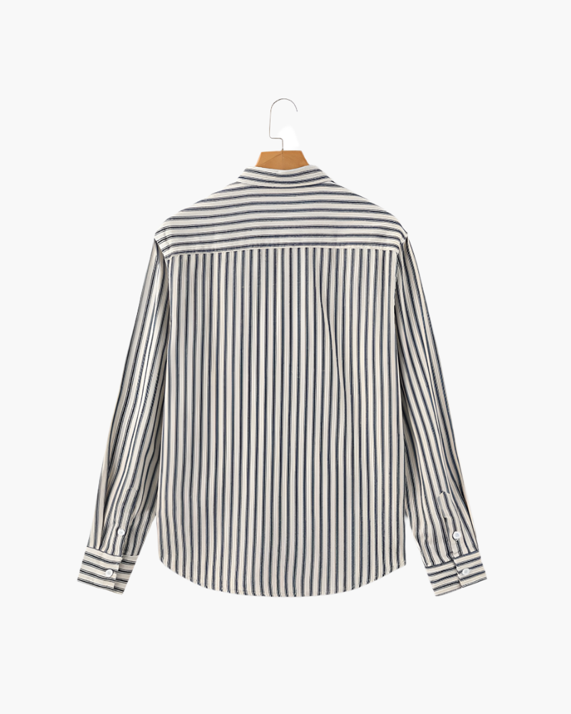 Gentlemen's Striped Button-Up Shirt