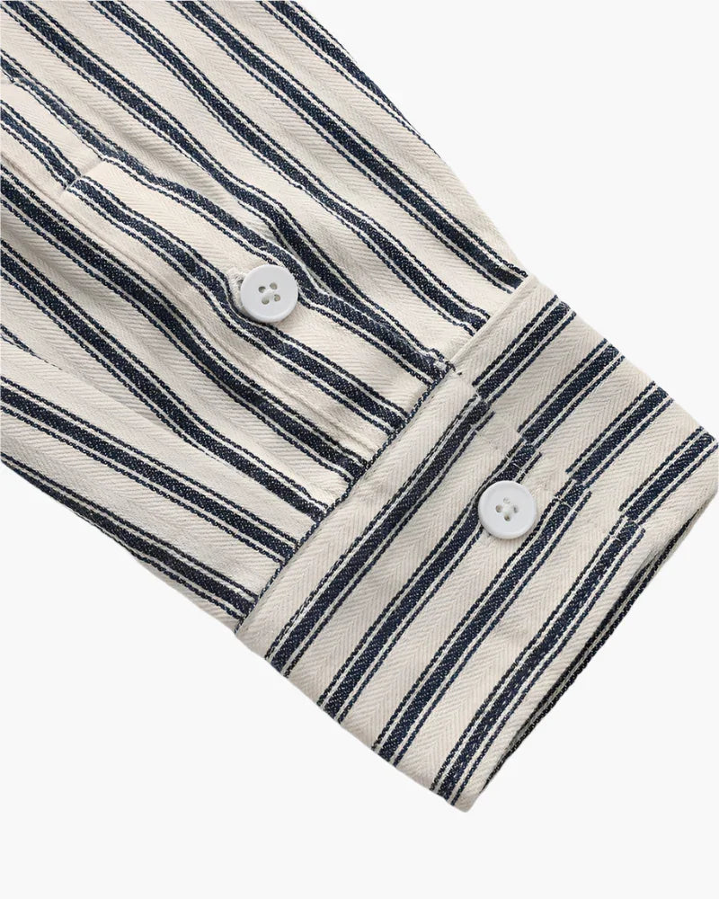 Gentlemen's Striped Button-Up Shirt