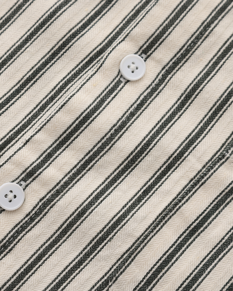 Gentlemen's Striped Button-Up Shirt