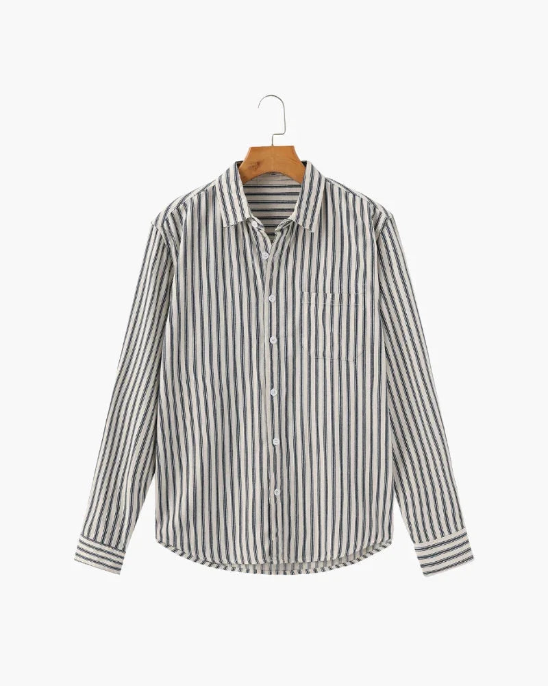 Gentlemen's Striped Button-Up Shirt