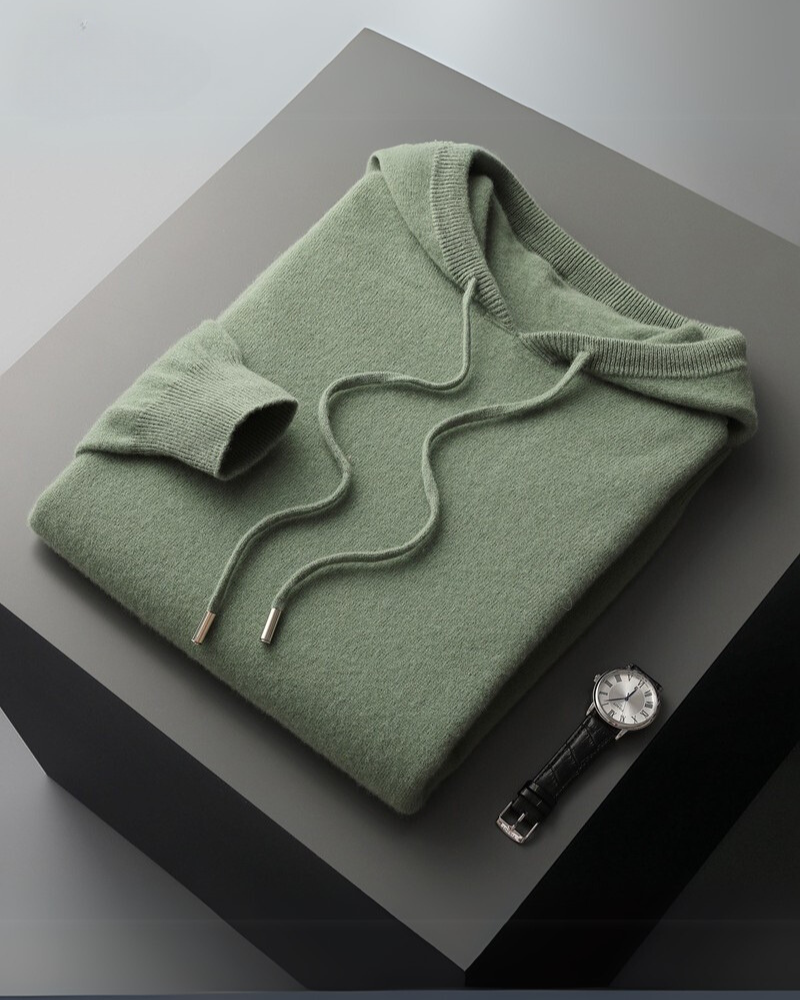 Luxury 100% Cashmere Pullover Hoodie