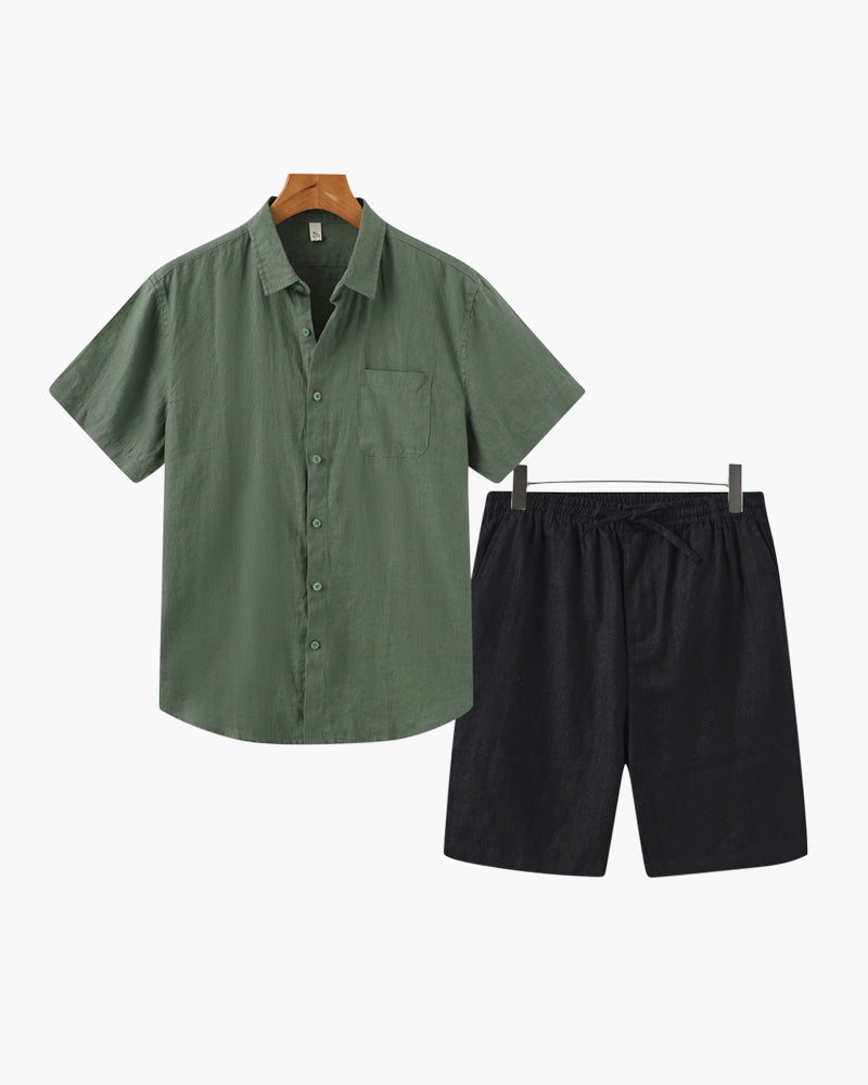Old Money Linen Set (Casual Shorts)