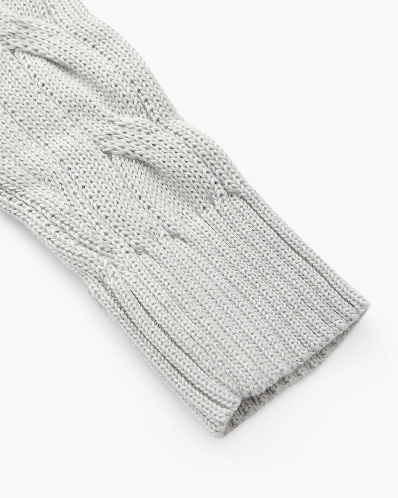 Knitted Sweater – Cable-Knit Half-Zip [Winter Luxury Deal]