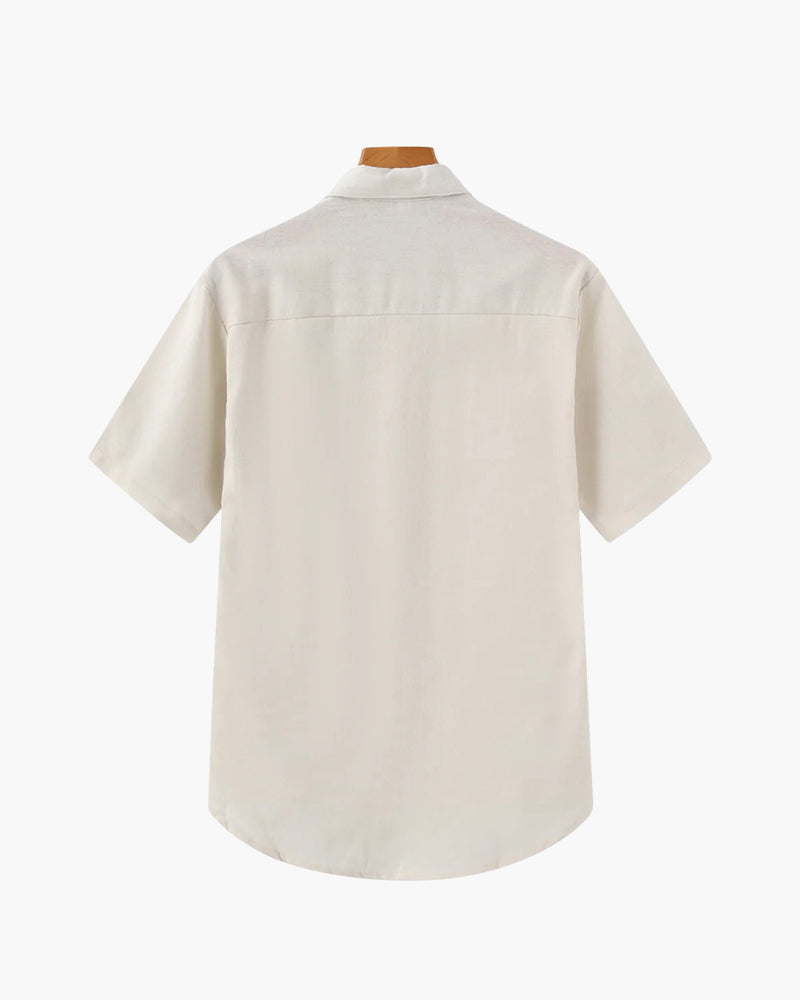 Linen Polo Shirt – Pop-Over Style [Resort Edition]