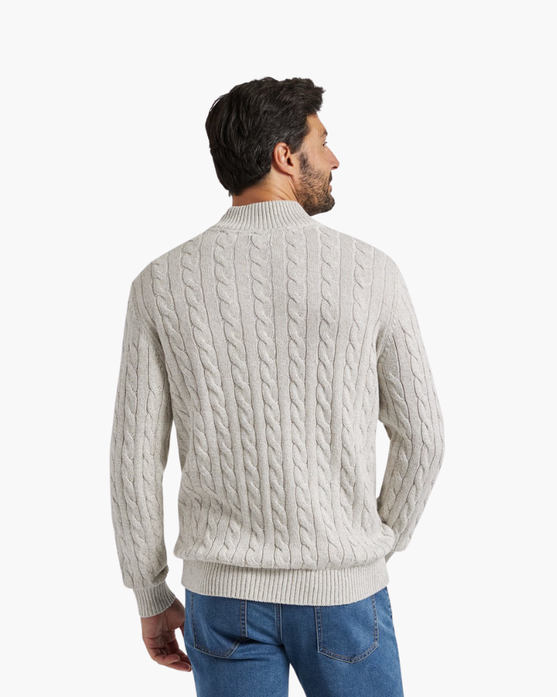 Knitted Sweater – Cable-Knit Half-Zip [Winter Luxury Deal]