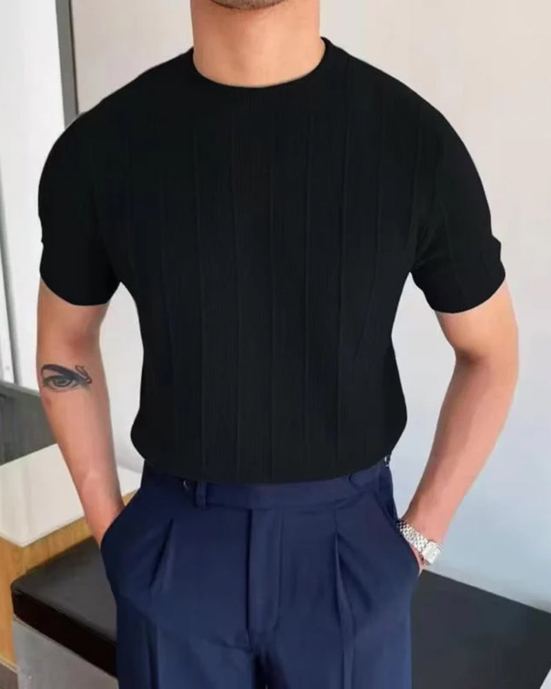 Cannes Ribbed T-Button-Up Shirt