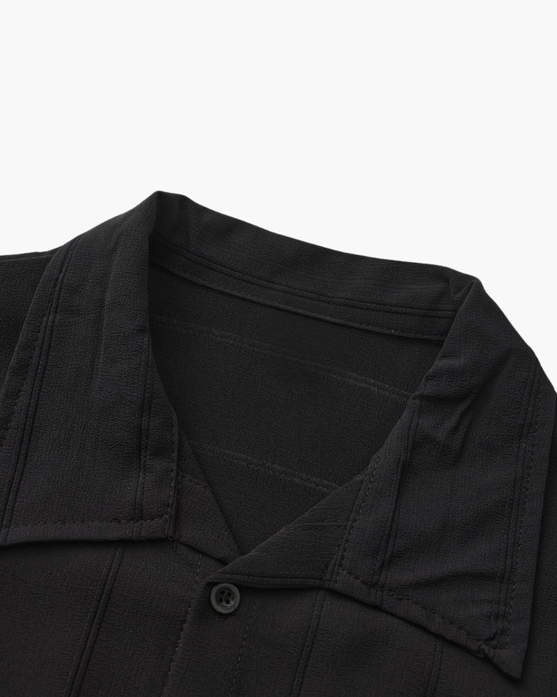 ST Tropez Ribbed Button-Up Shirt