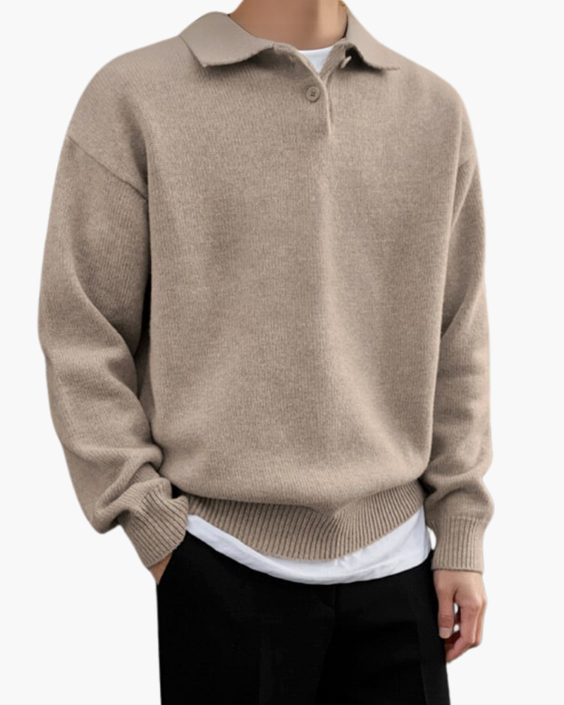 Merino Woolen Button Half Zip