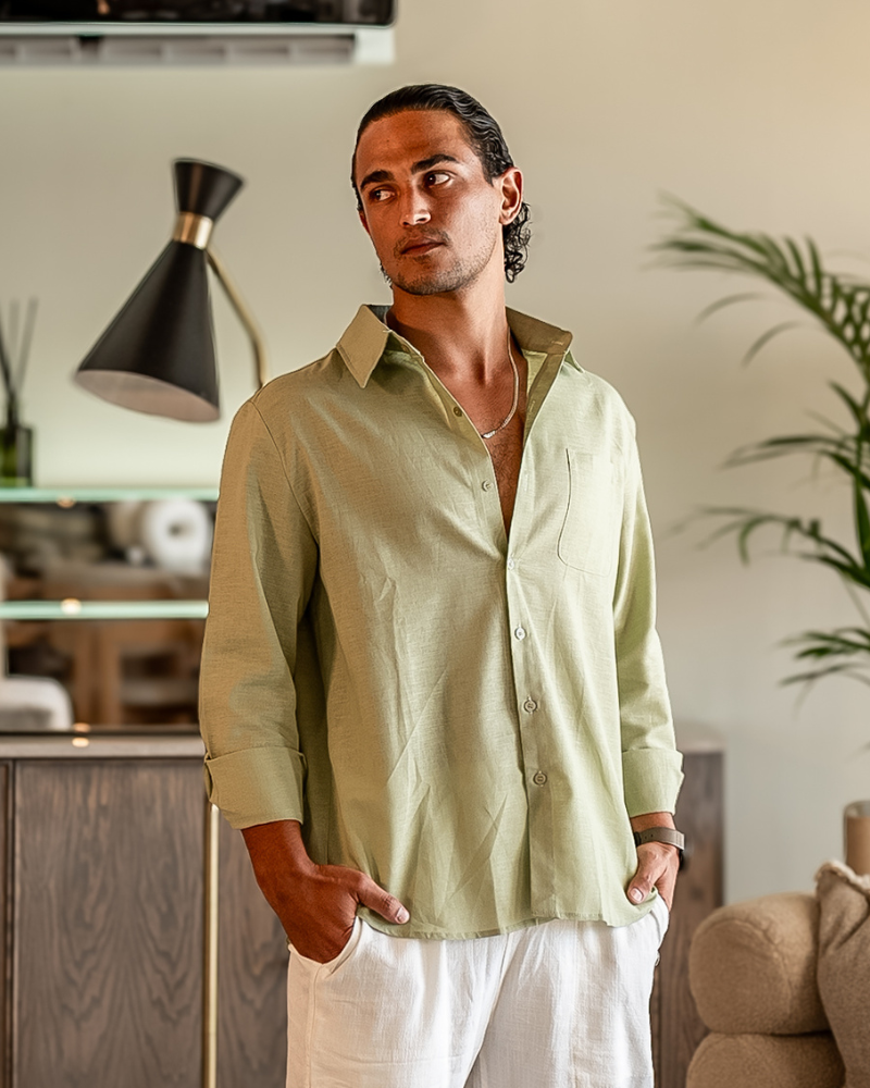 Linen Shirt – Long Sleeve Button-Up [Resort Edition]