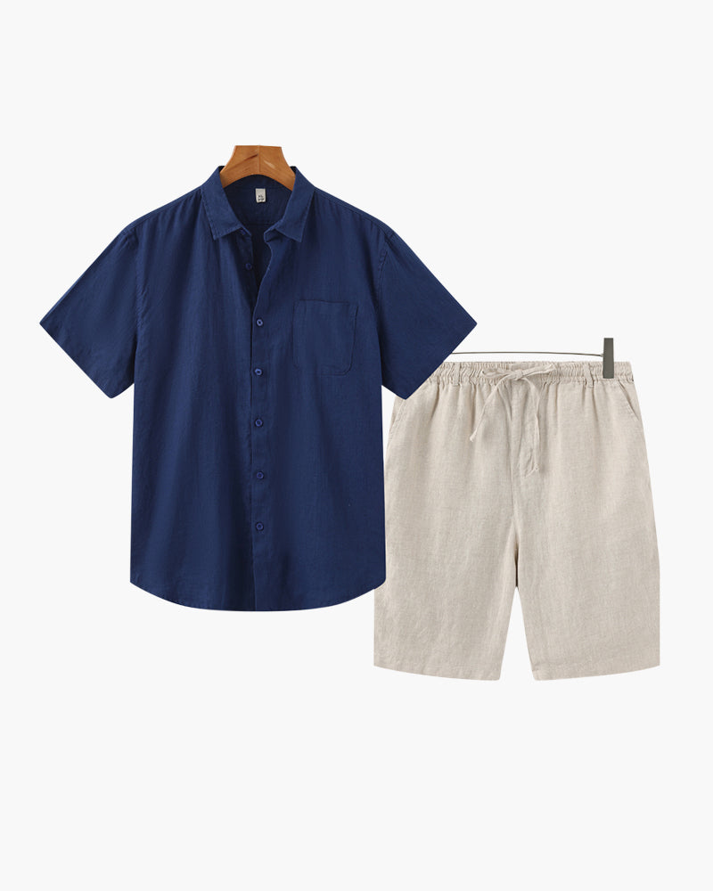 Old Money Linen Set (Casual Shorts)