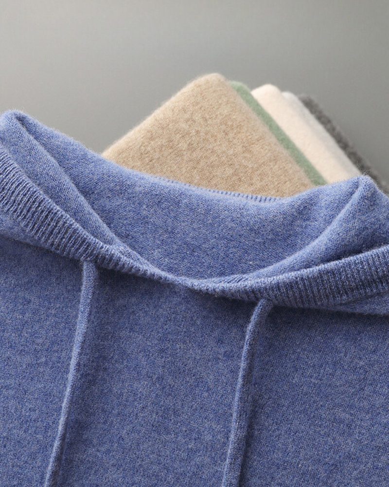 Luxury 100% Cashmere Pullover Hoodie