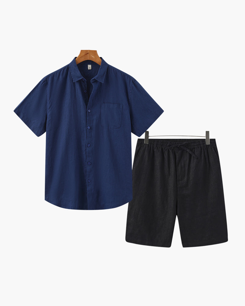 Old Money Linen Set (Casual Shorts)