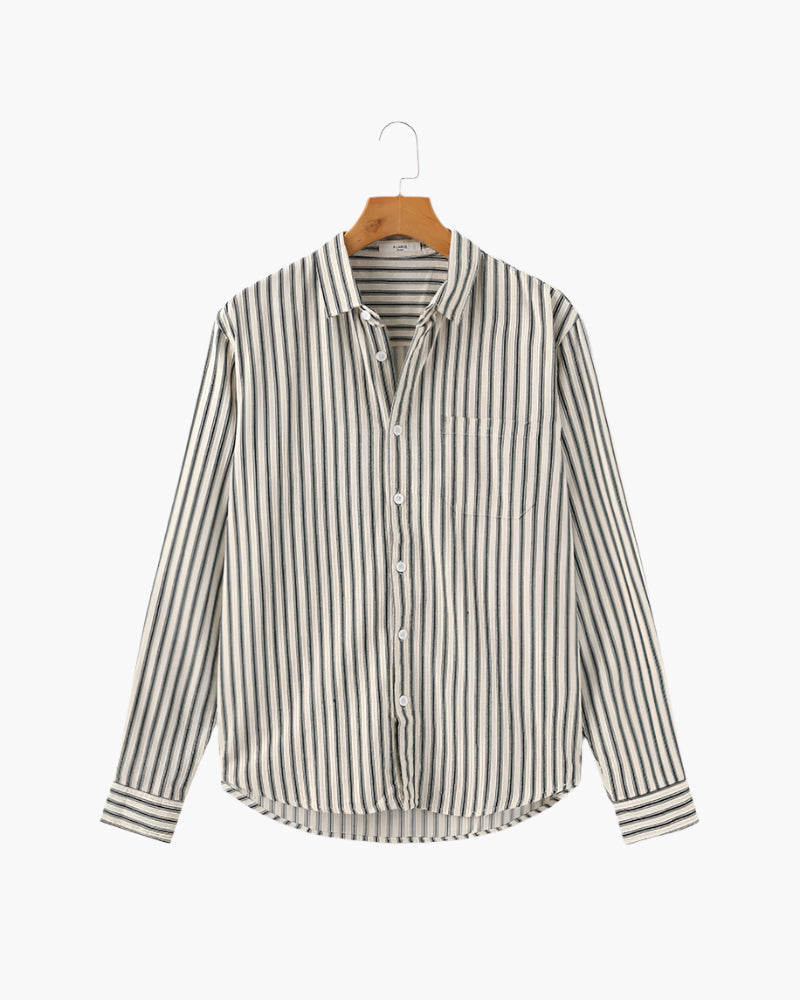 Gentlemen's Striped Button-Up Shirt