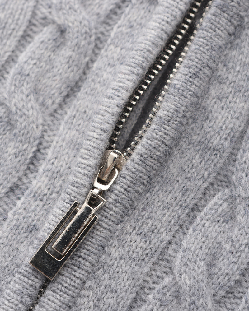 Cashmere Sweater – Cable-Knit Half-Zip [Winter Luxury Deal]