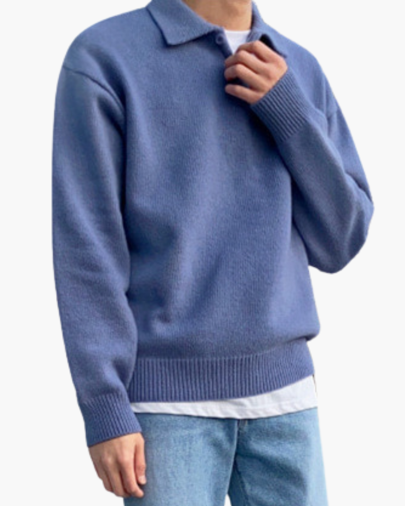 Merino Woolen Button Half Zip