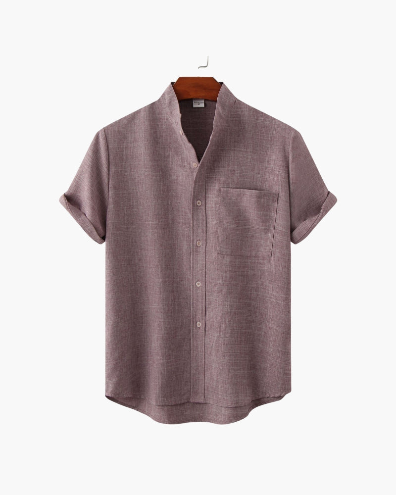 Linen Shirt – Mandarin Collar [Resort Edition]
