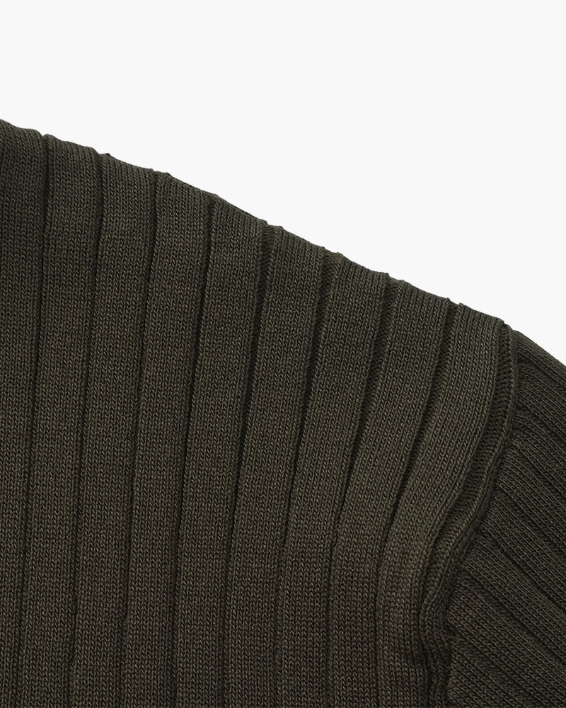 Knitted Polo Shirt – Ribbed Knit [Quiet Luxury Pick]