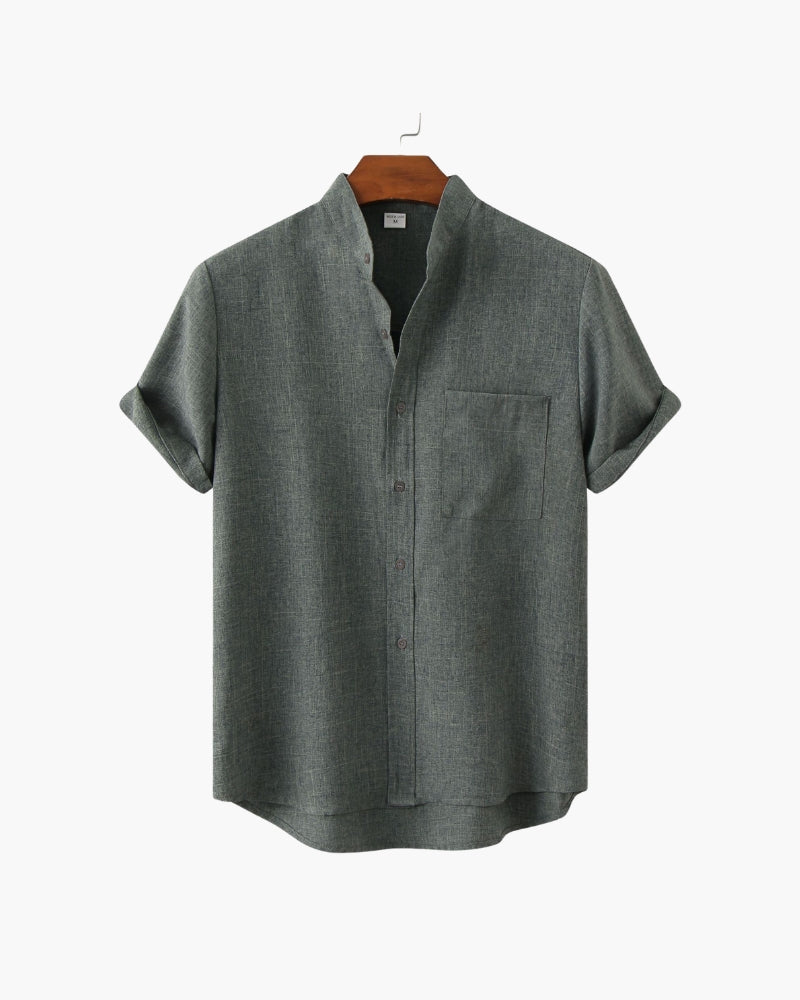 Linen Shirt – Mandarin Collar [Resort Edition]