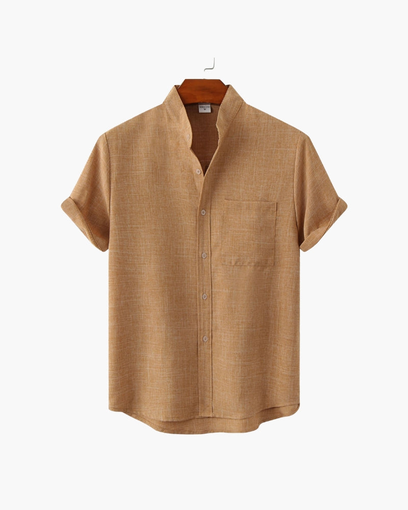 Linen Shirt – Mandarin Collar [Resort Edition]
