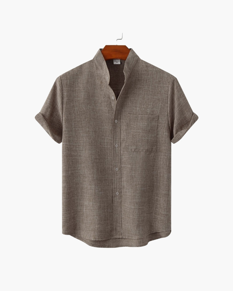 Linen Shirt – Mandarin Collar [Resort Edition]