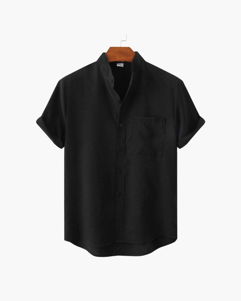 Linen Shirt – Mandarin Collar [Resort Edition]