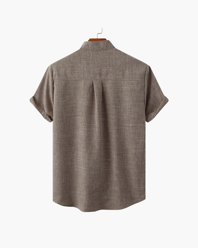 Linen Shirt – Mandarin Collar [Resort Edition]