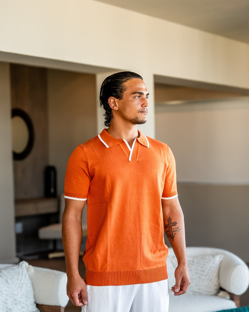 Knitted Polo Shirt – Open-Collar [Quiet Luxury Pick]
