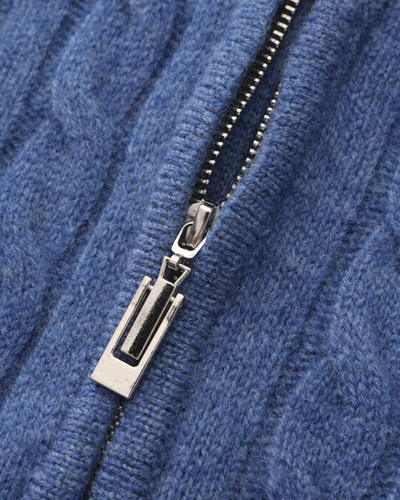Cashmere Sweater – Cable-Knit Half-Zip [Winter Luxury Deal]