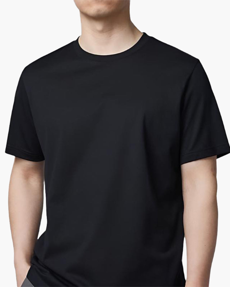 Refined Solid T-Button-Up Shirt