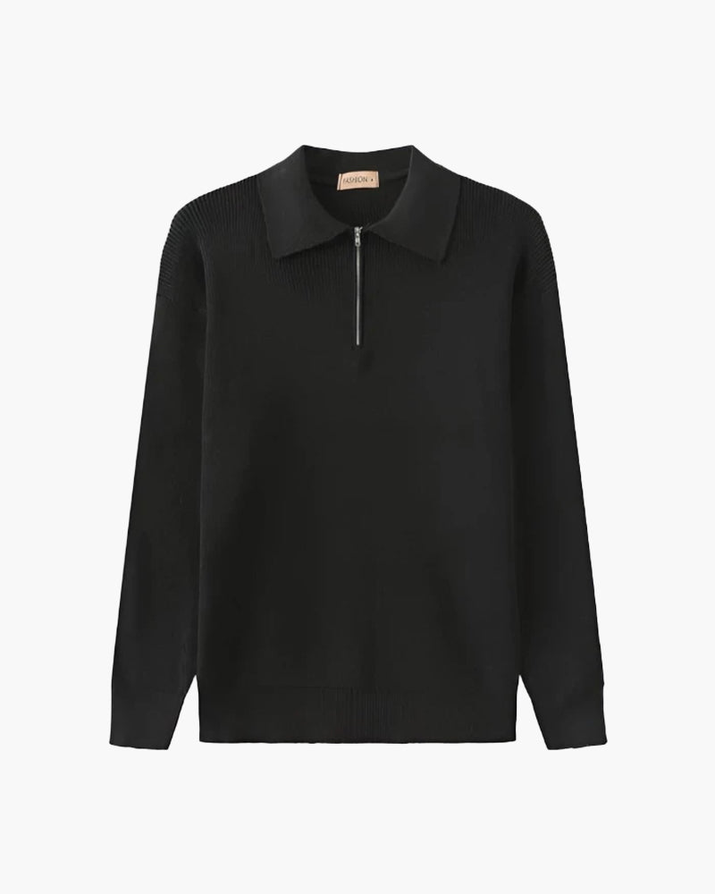 Cesare Half Zip Knit Sweater