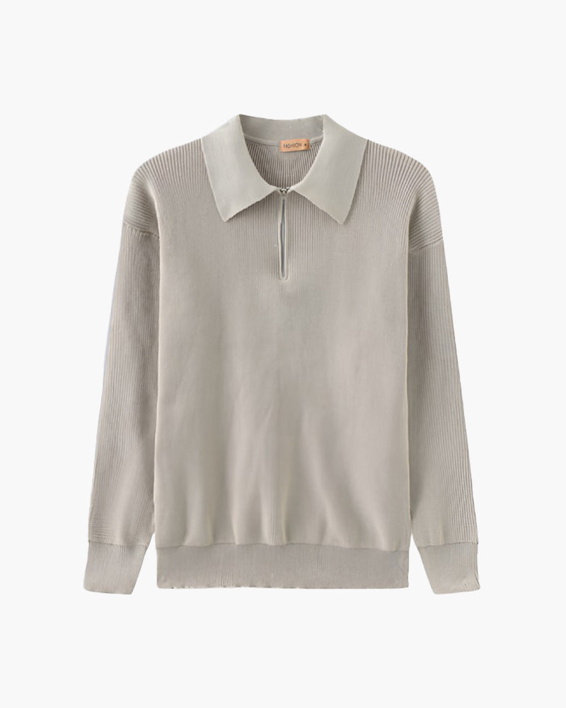 Cesare Half Zip Knit Sweater
