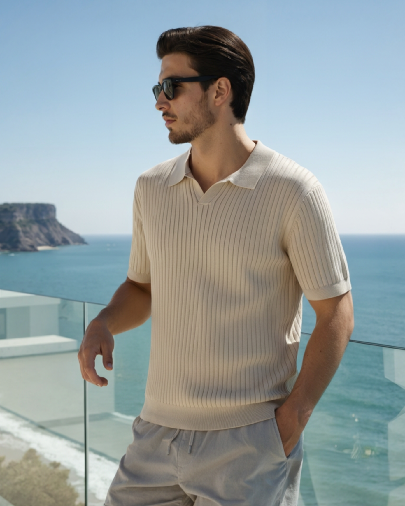 Knitted Polo Shirt – Ribbed Knit [Quiet Luxury Pick]